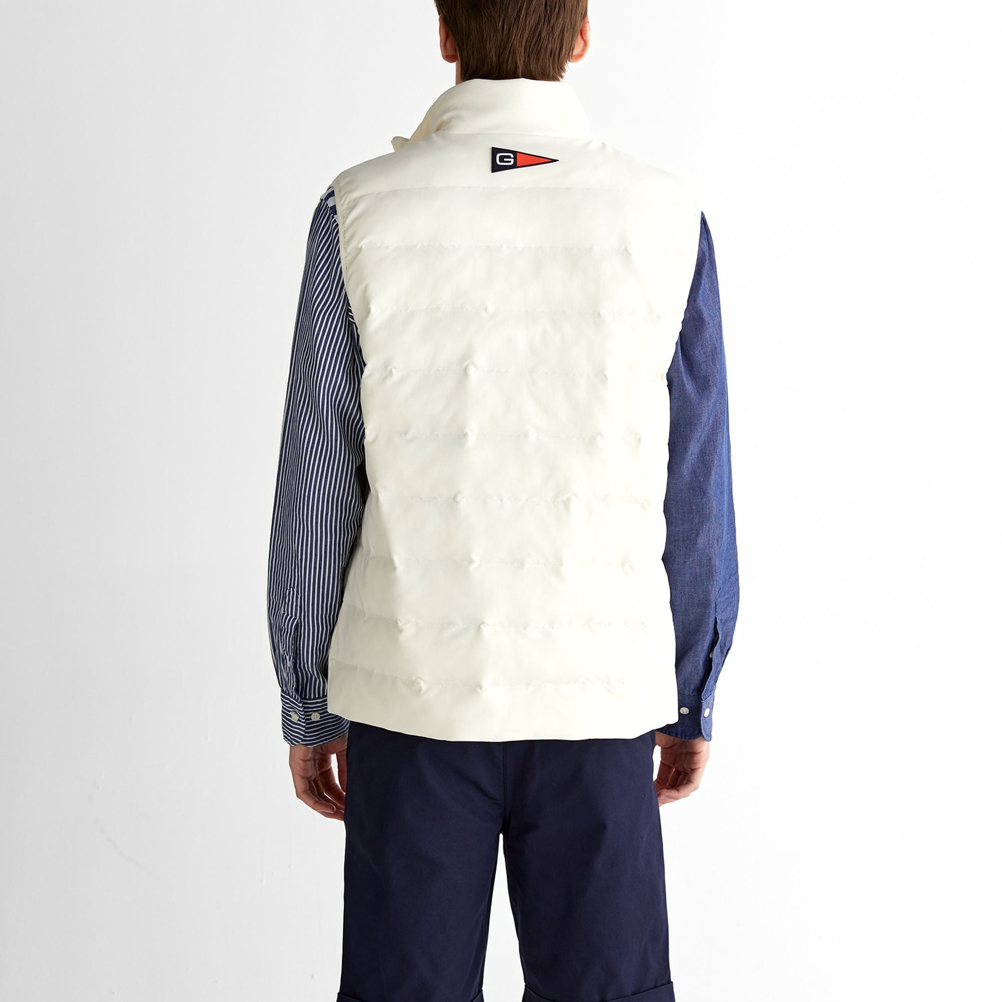 GANT Erkek Krem Regular Fit Dik Yaka Logolu Yelek