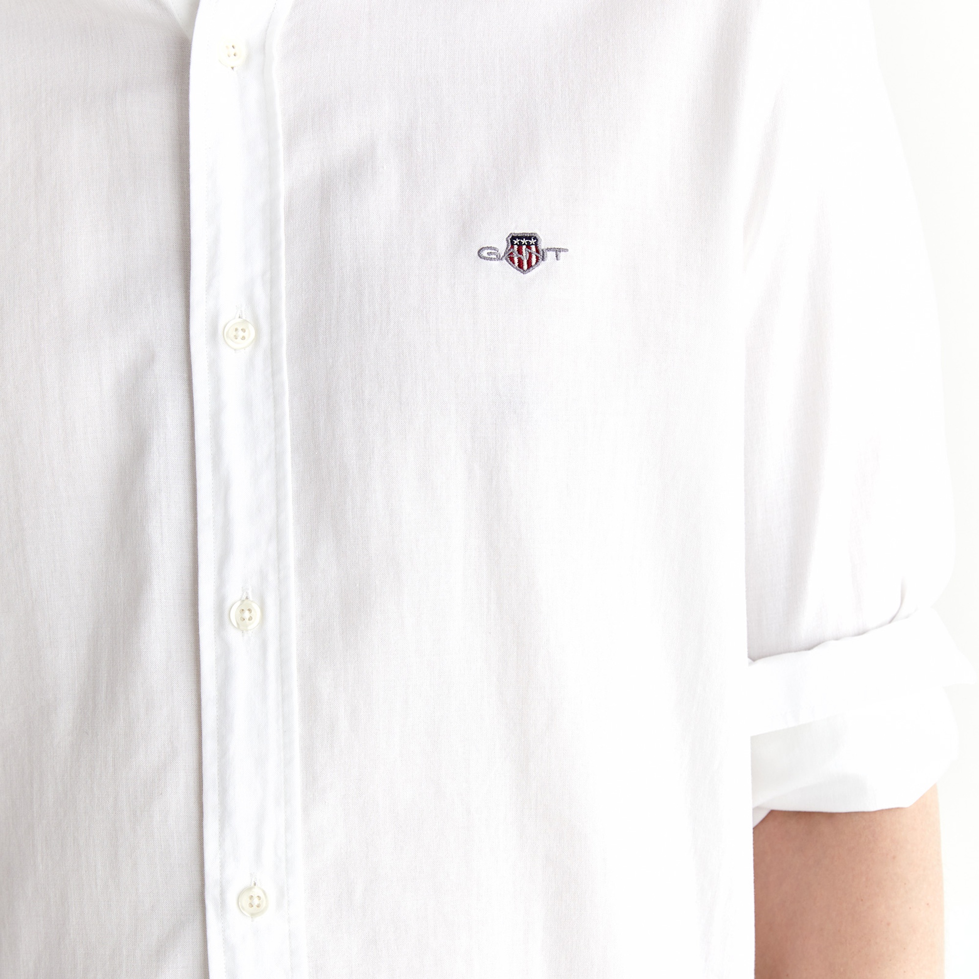 GANT Erkek Beyaz Düğmeli Yaka Gömlek