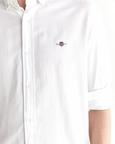  GANT Erkek Beyaz Regular Fit Düğmeli Yaka Gömlek