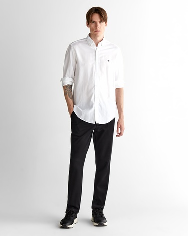  GANT Erkek Beyaz Regular Fit Düğmeli Yaka Gömlek