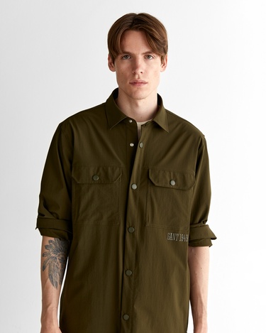  GANT Erkek Yeşil Relaxed Fit Klasik Yaka Gömlek