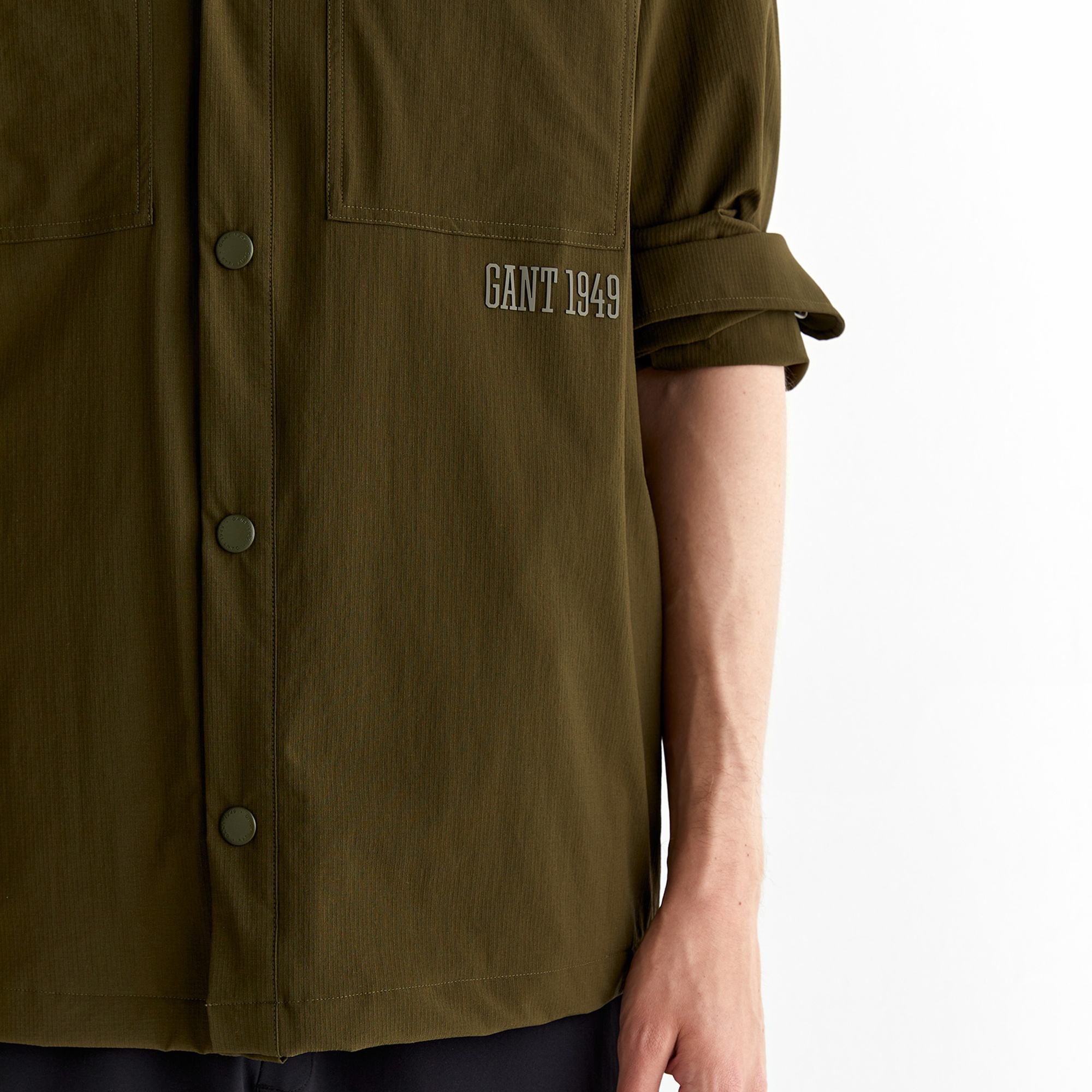 GANT Erkek Yeşil Relaxed Fit Klasik Yaka Gömlek