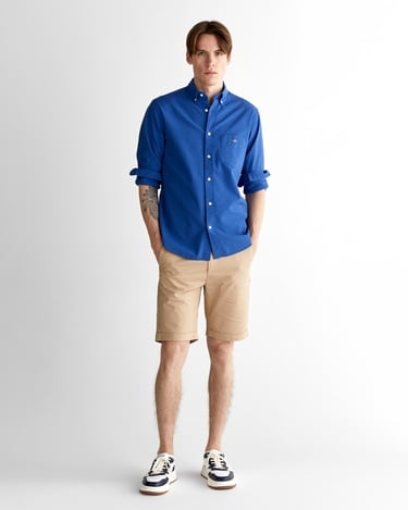  GANT Erkek Lacivert Regular Fit Düğmeli Yaka Gömlek