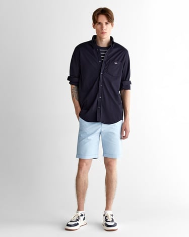  GANT Erkek Lacivert Regular Fit Düğmeli Yaka Gömlek