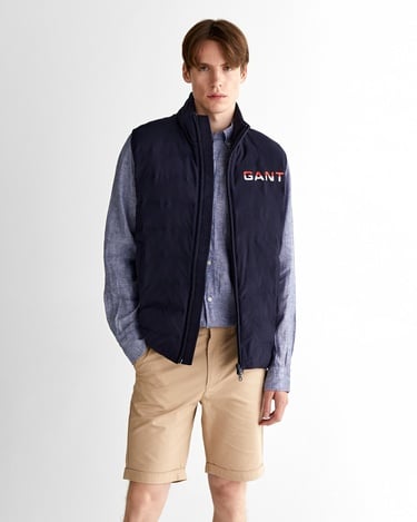  GANT Erkek Lacivert Regular Fit Dik Yaka Logolu Yelek