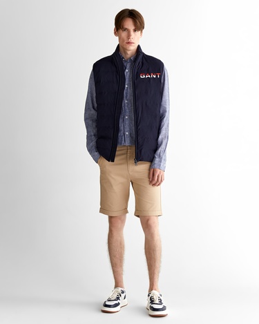  GANT Erkek Lacivert Regular Fit Dik Yaka Logolu Yelek