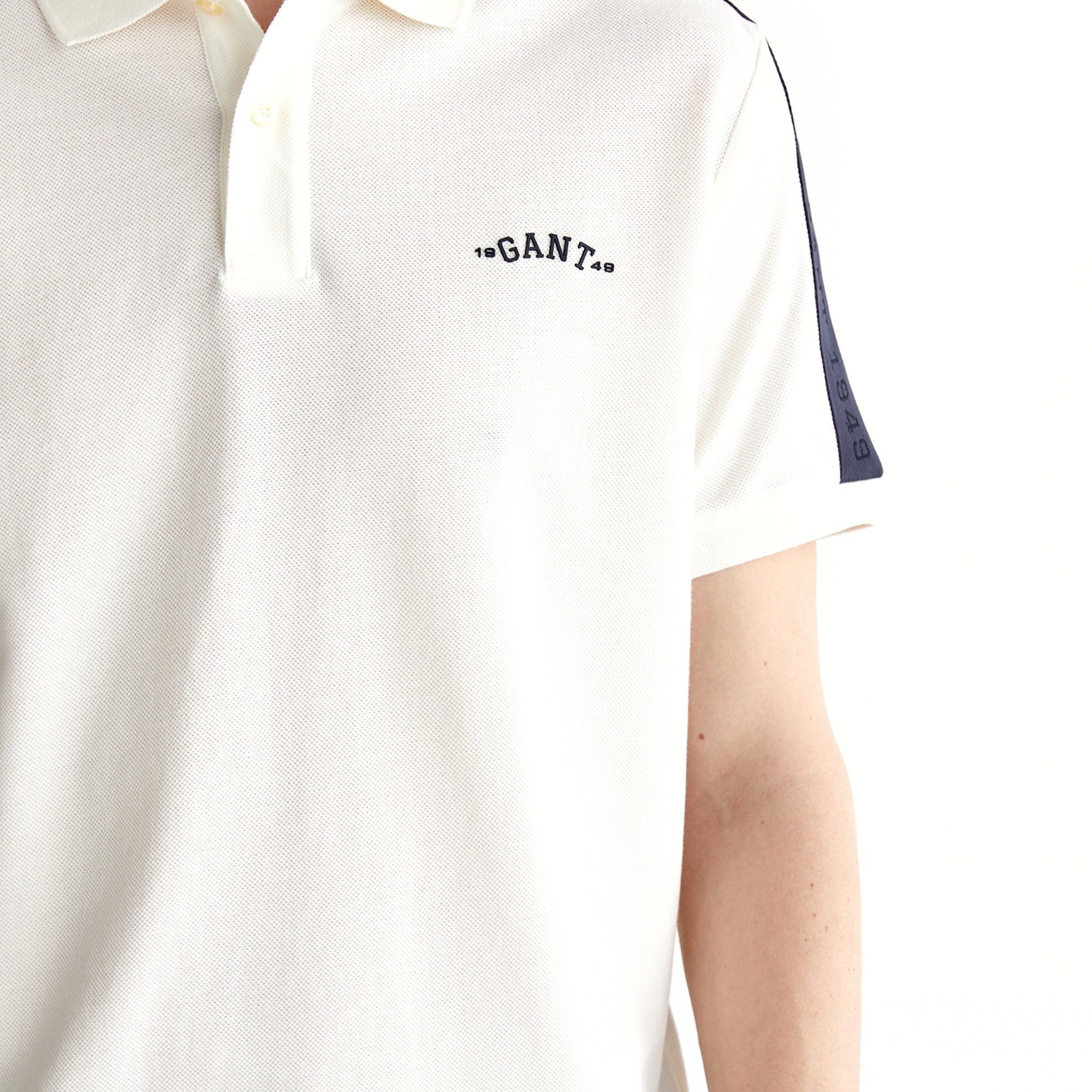 GANT Erkek Krem Regular Fit Logolu Polo