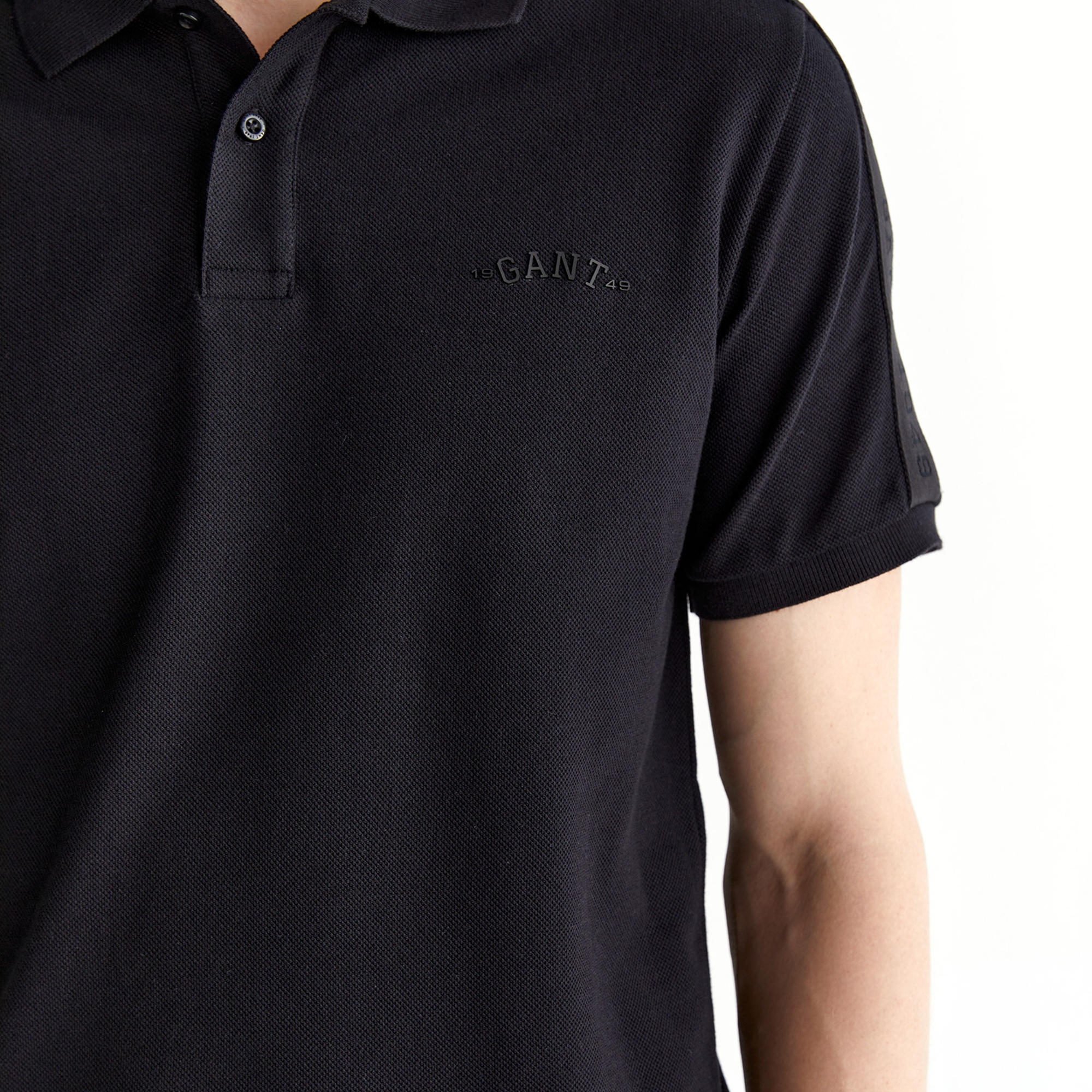 GANT Erkek Siyah Regular Fit Logolu Polo