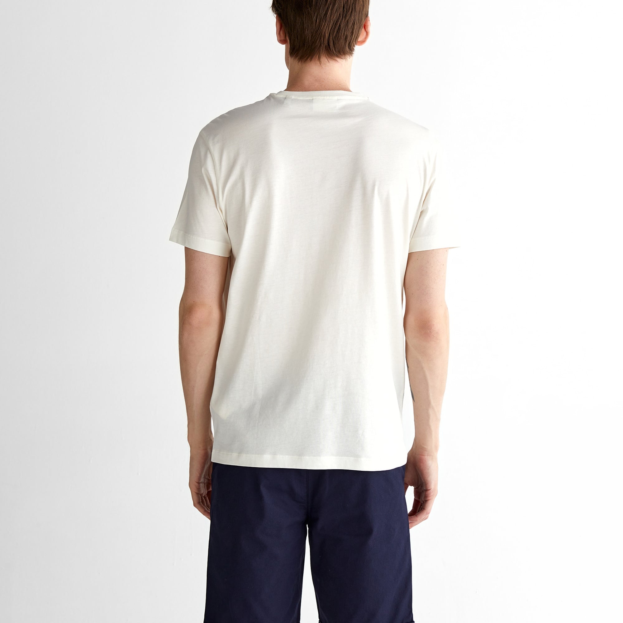 GANT Erkek Krem Regular Fit Bisiklet Yaka T-Shirt
