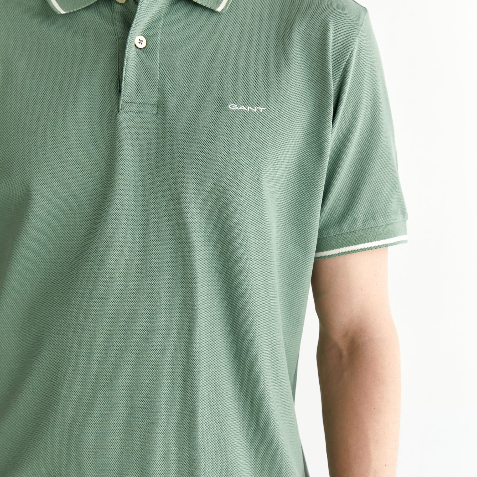 GANT Erkek Yeşil Regular Fit Polo