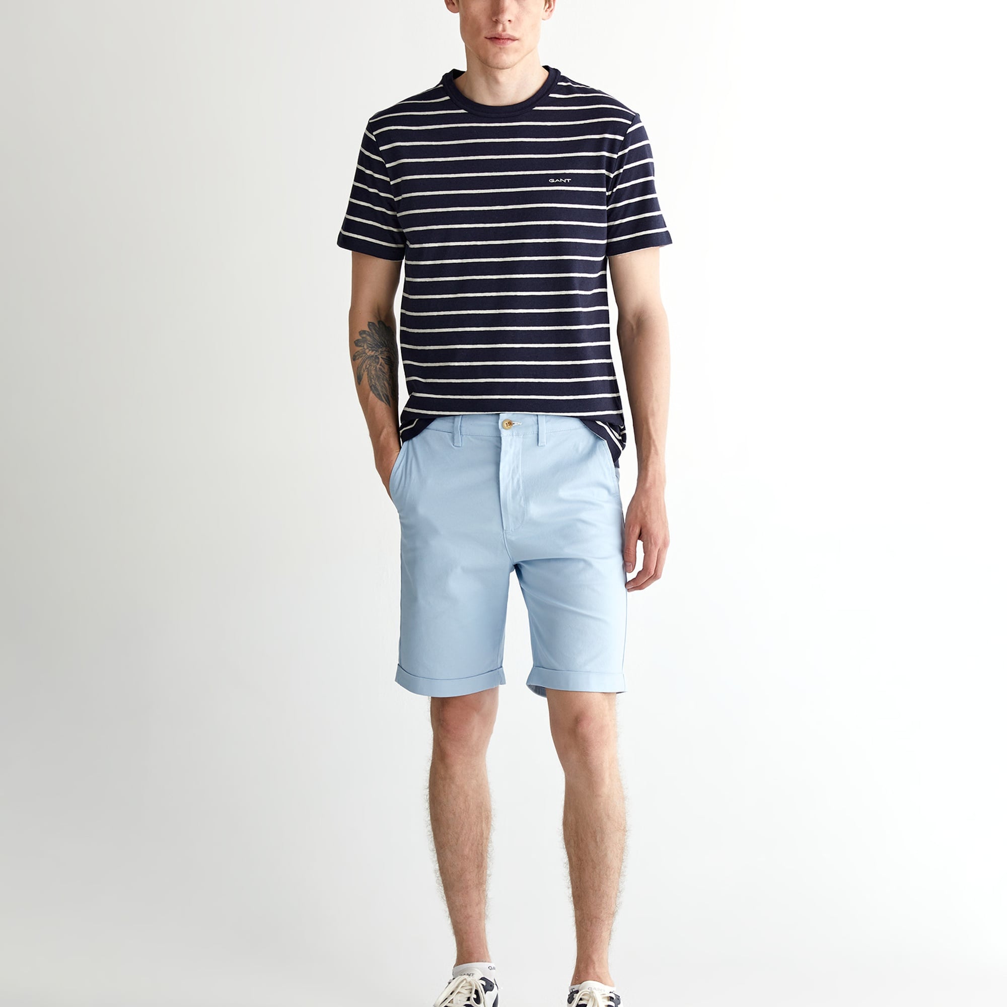 GANT Erkek Mavi Slim Fit Şort