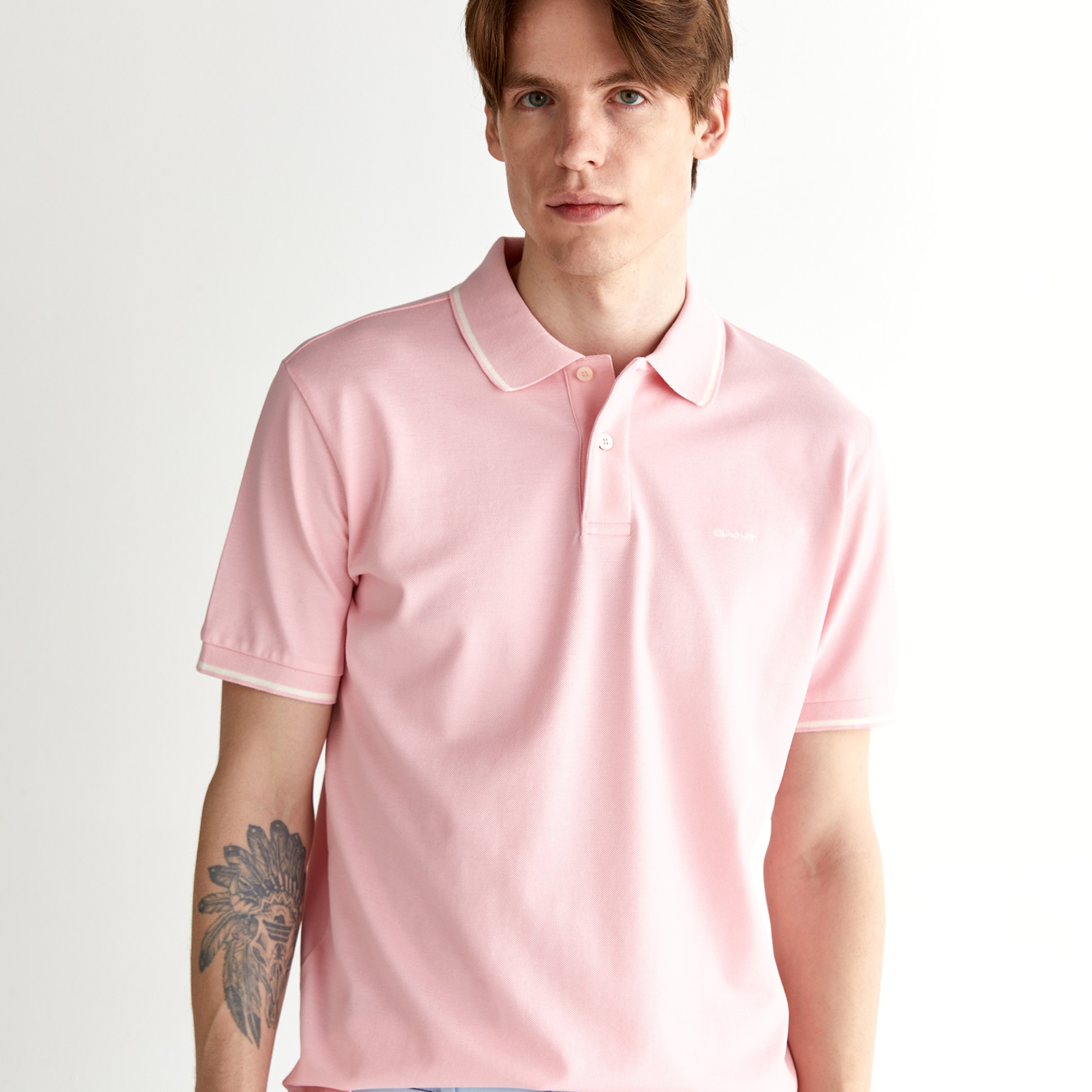 GANT Erkek Pembe Regular Fit Polo