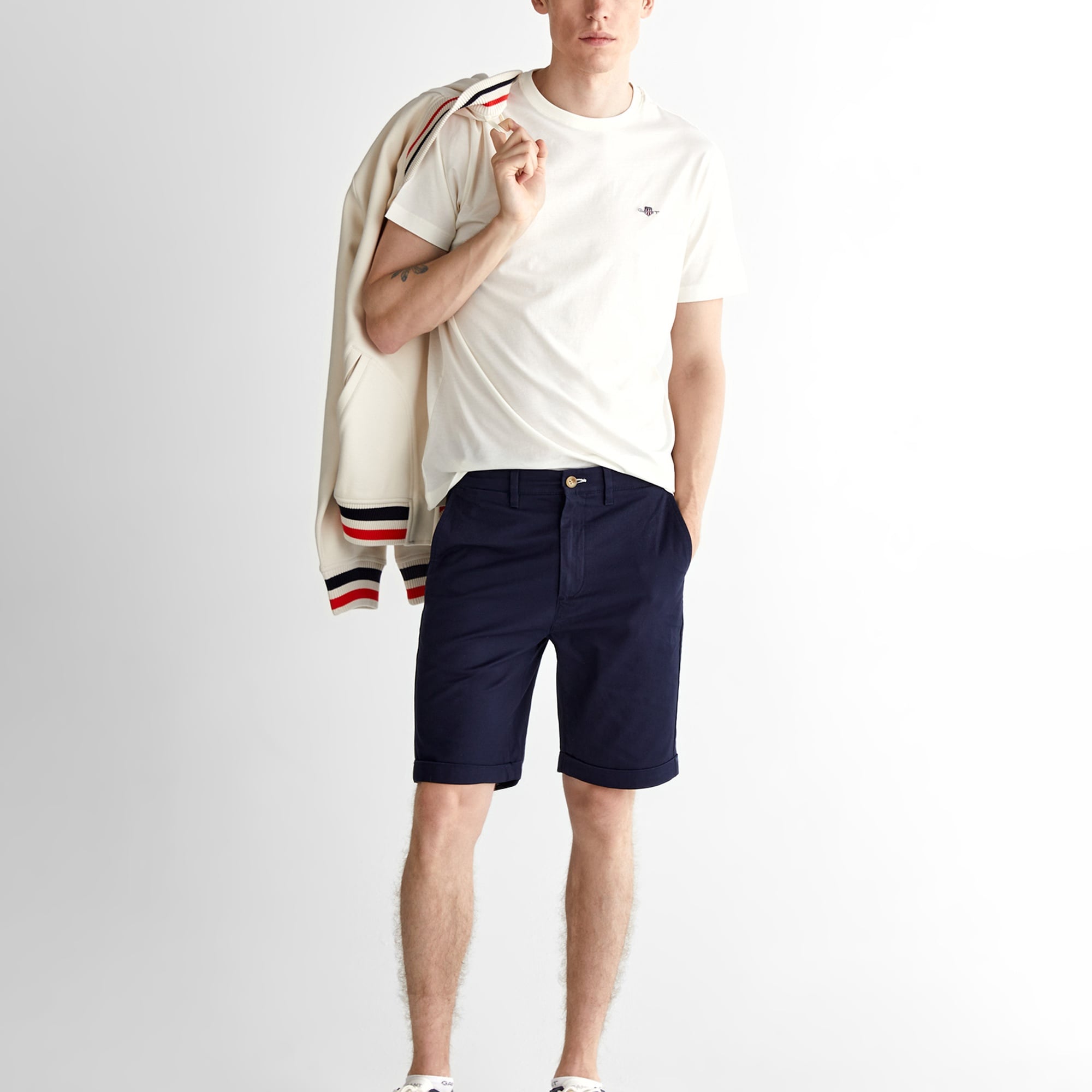 GANT Erkek Lacivert Slim Fit Şort