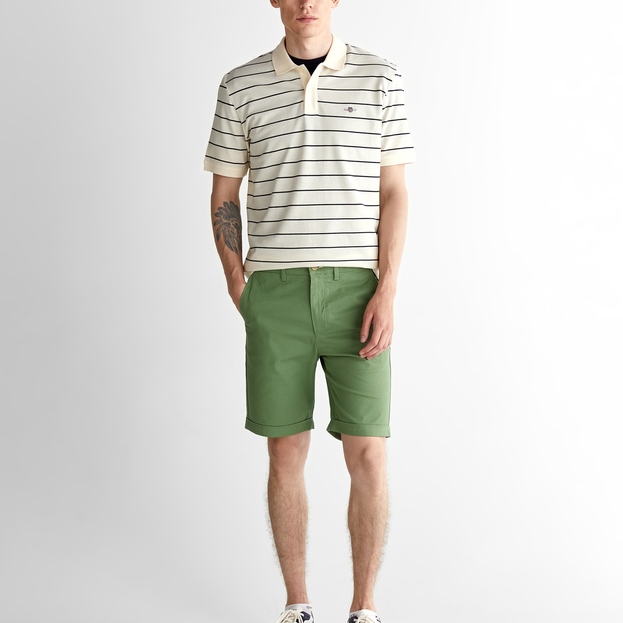 GANT Erkek Yeşil Slim Fit Şort