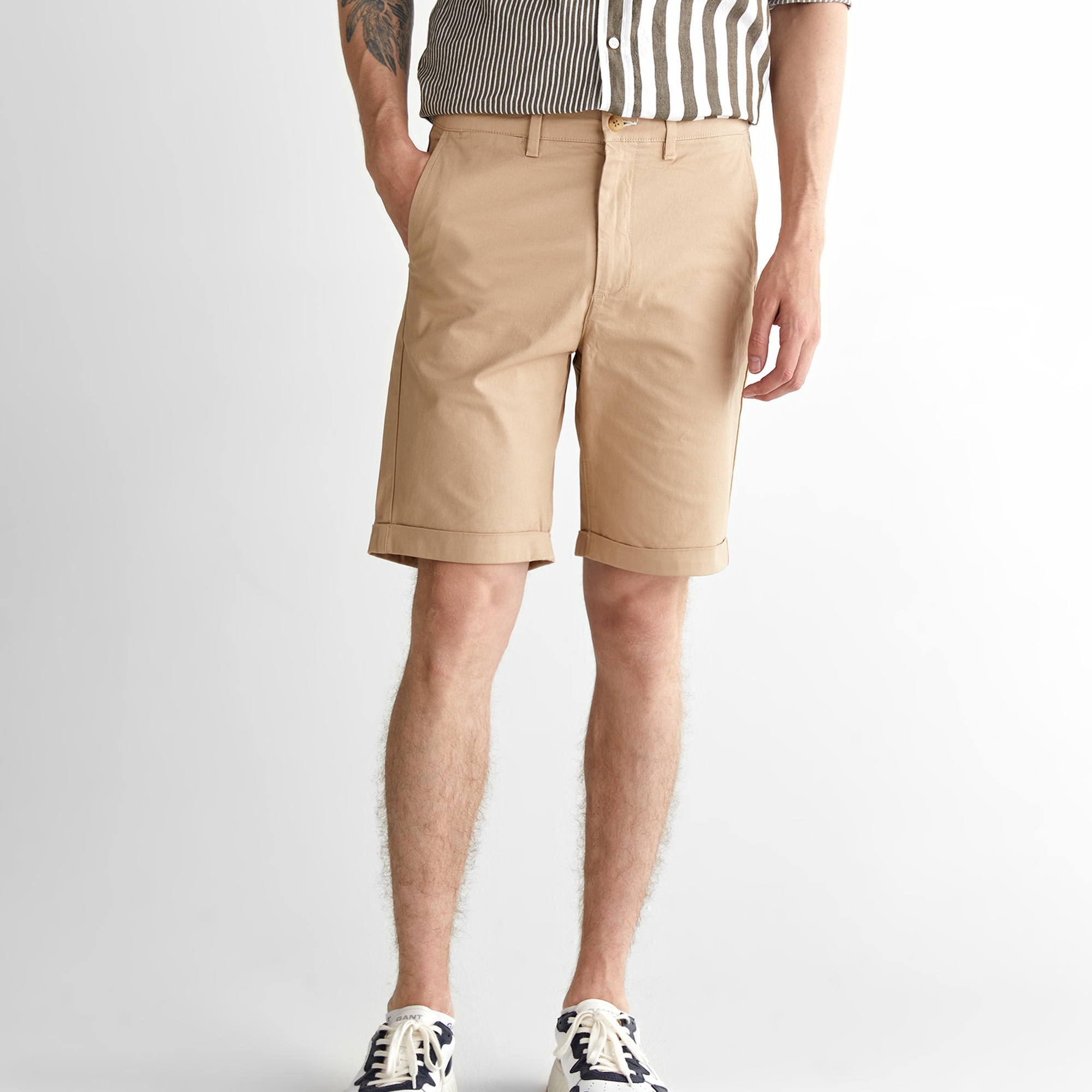 GANT Erkek Bej Slim Fit Şort