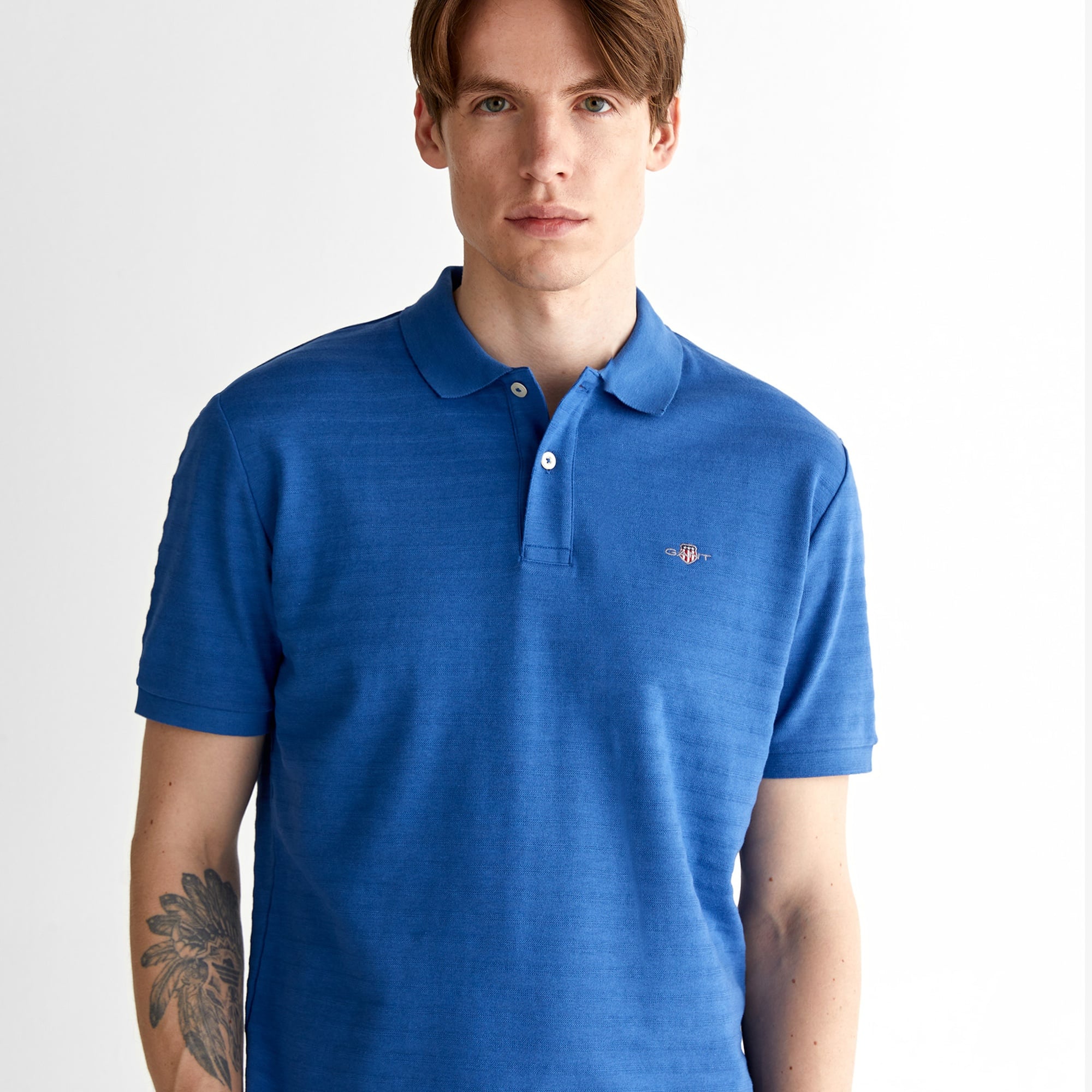 GANT Erkek Lacivert Regular Fit Çizgili Polo