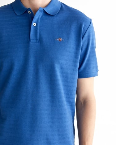  GANT Erkek Lacivert Regular Fit Çizgili Polo
