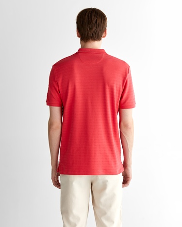  GANT Erkek Kırmızı Regular Fit Çizgili Polo