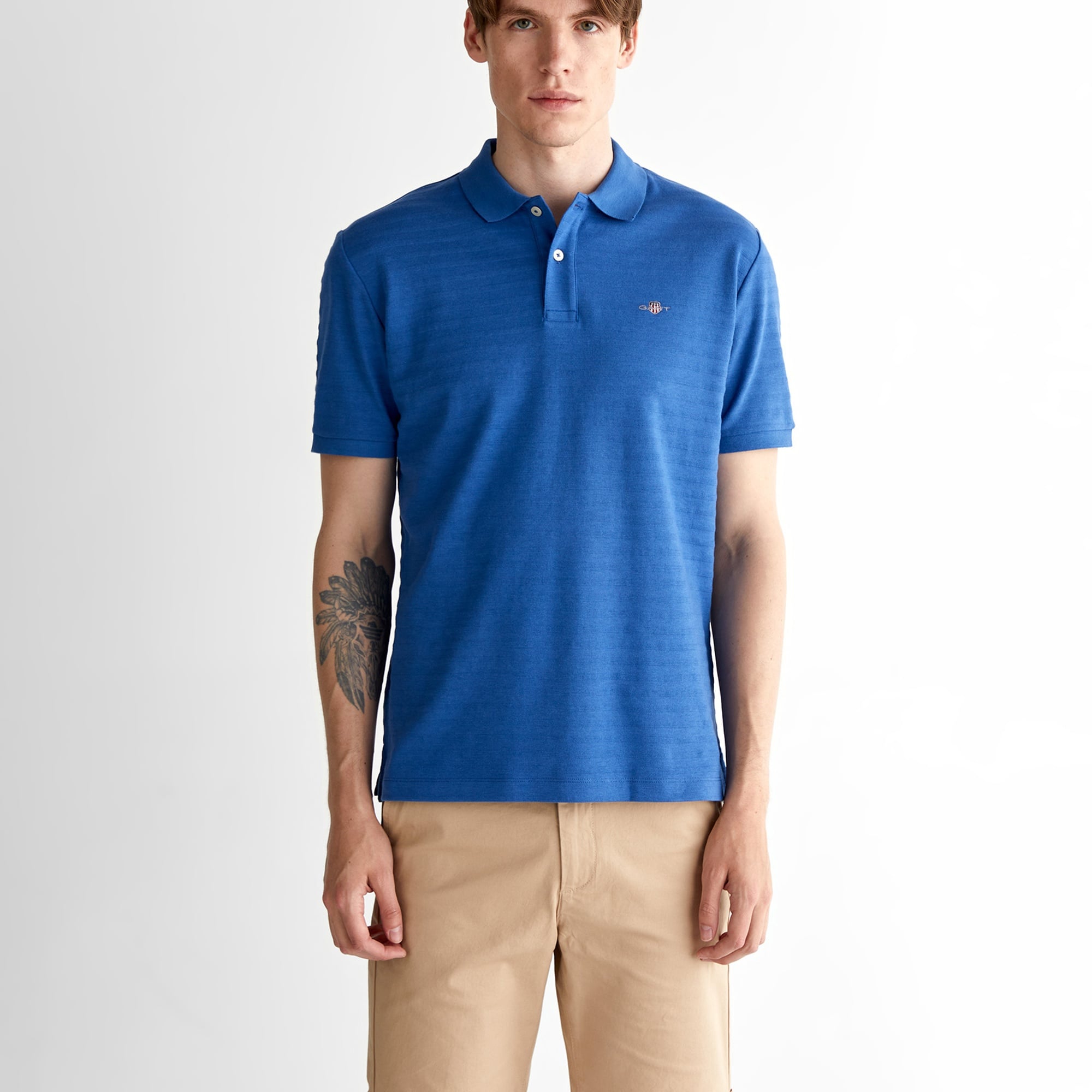 GANT Erkek Lacivert Regular Fit Çizgili Polo