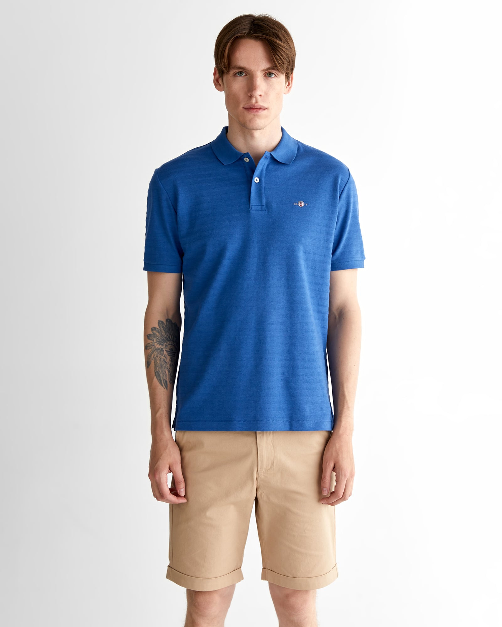  GANT Erkek Lacivert Regular Fit Çizgili Polo