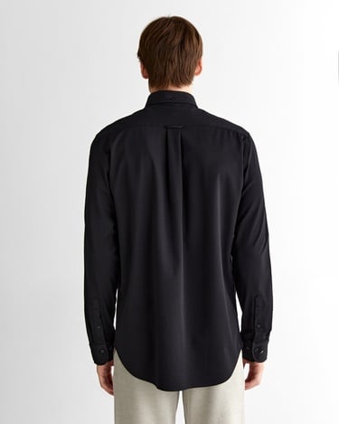  GANT Erkek Siyah Regular Fit Düğmeli Yaka Gömlek