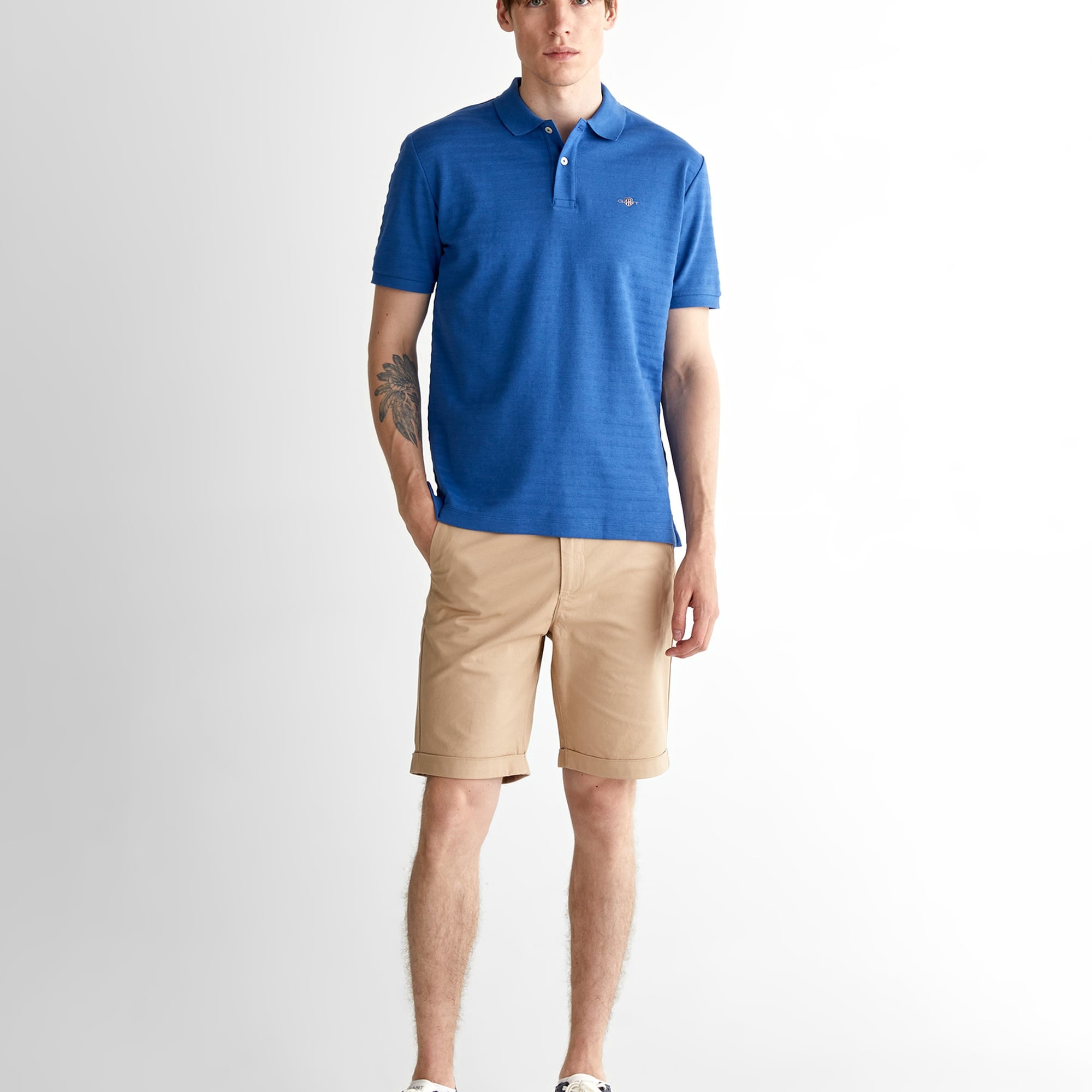 GANT Erkek Lacivert Regular Fit Çizgili Polo