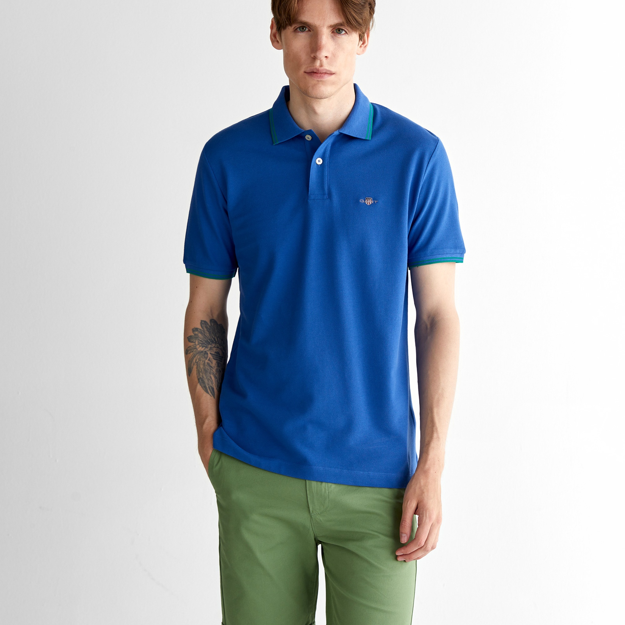 GANT Erkek Lacivert Regular Fit Polo