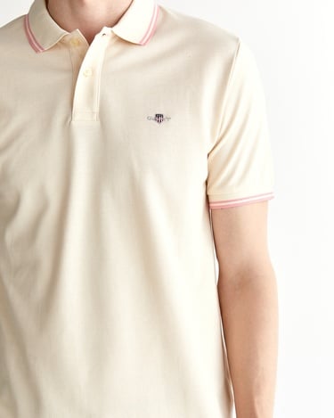  GANT Erkek Krem Regular Fit Polo