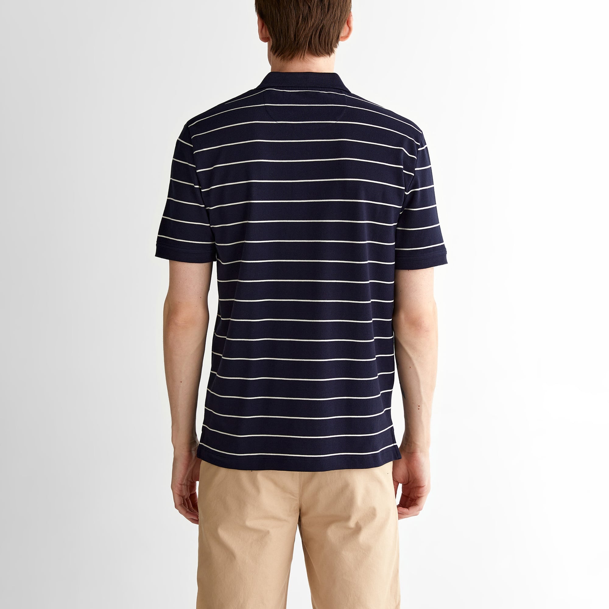 GANT Erkek Lacivert Regular Fit Çizgili Polo