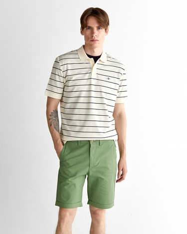  GANT Erkek Krem Regular Fit Çizgili Polo