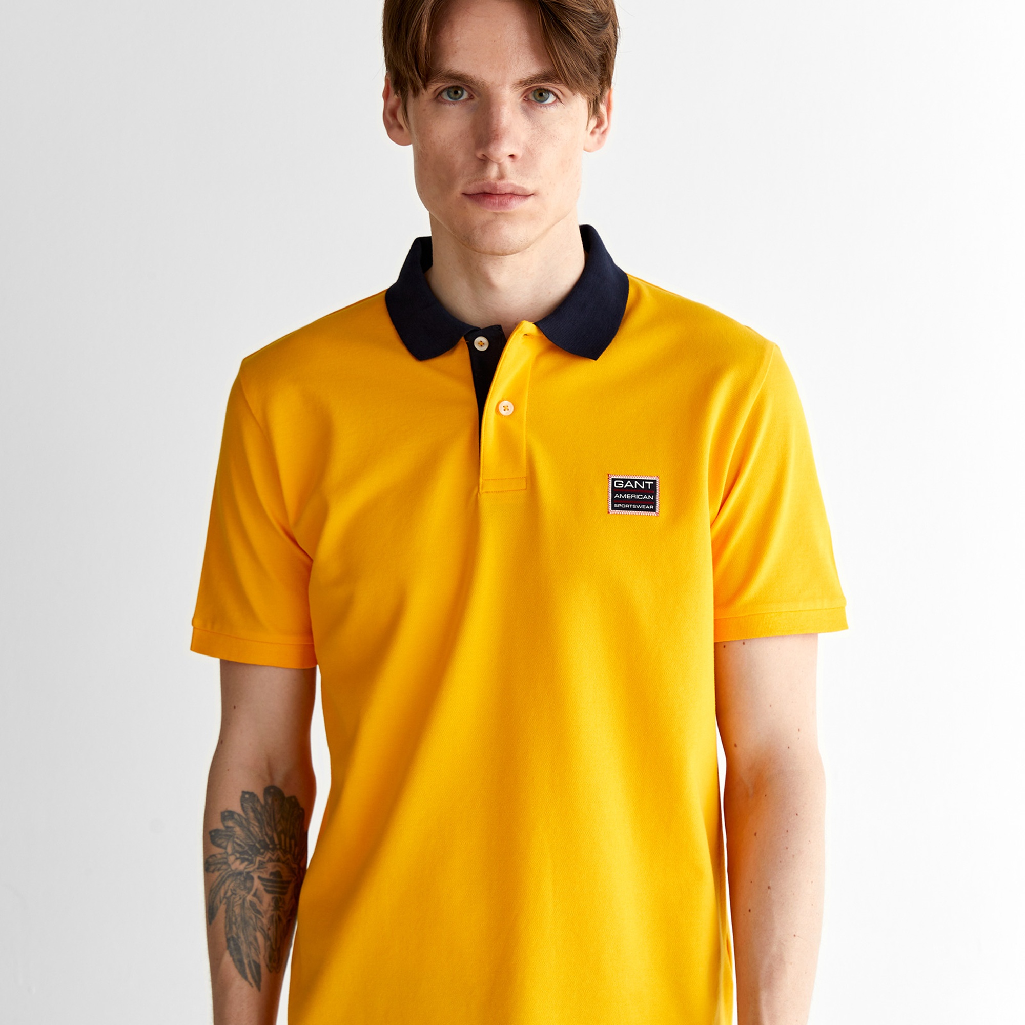 GANT Erkek Sarı Regular Fit Polo