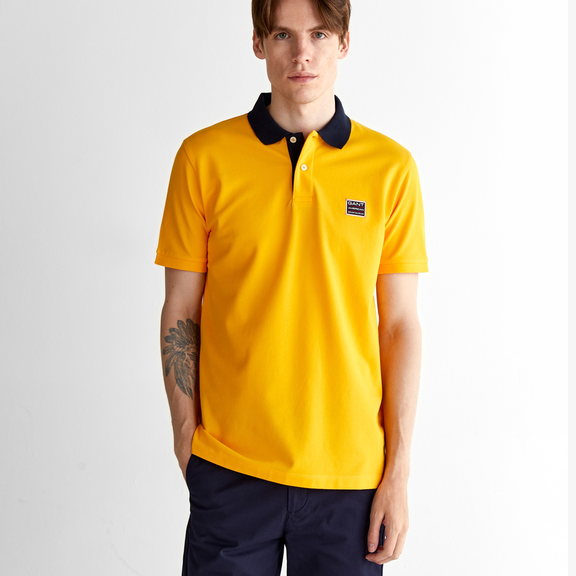 GANT Erkek Sarı Regular Fit Polo