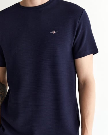  GANT Erkek Lacivert Regular Fit Bisiklet Yaka T-Shirt