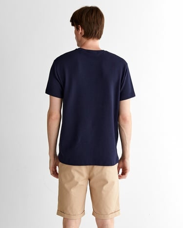  GANT Erkek Lacivert Regular Fit Bisiklet Yaka T-Shirt