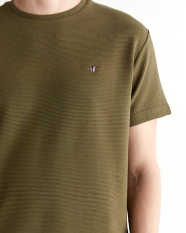  GANT Erkek Yeşil Regular Fit Bisiklet Yaka T-Shirt