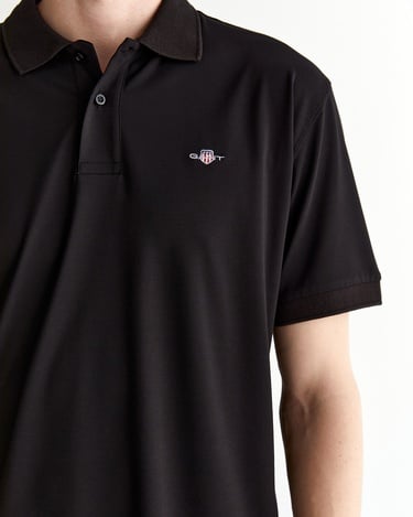  GANT Erkek Siyah Relaxed Fit Polo