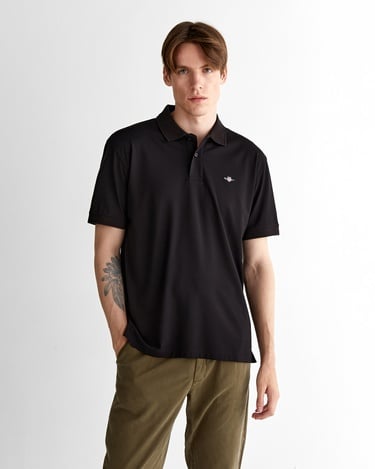  GANT Erkek Siyah Relaxed Fit Polo