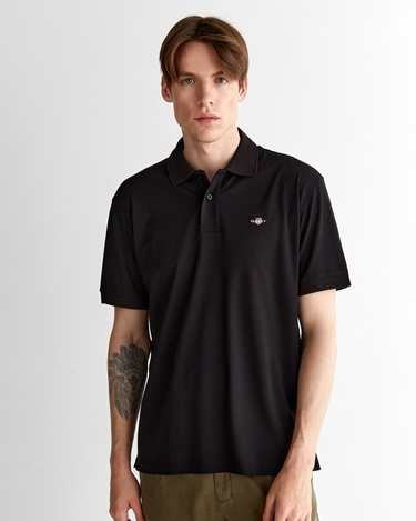  GANT Erkek Siyah Relaxed Fit Polo