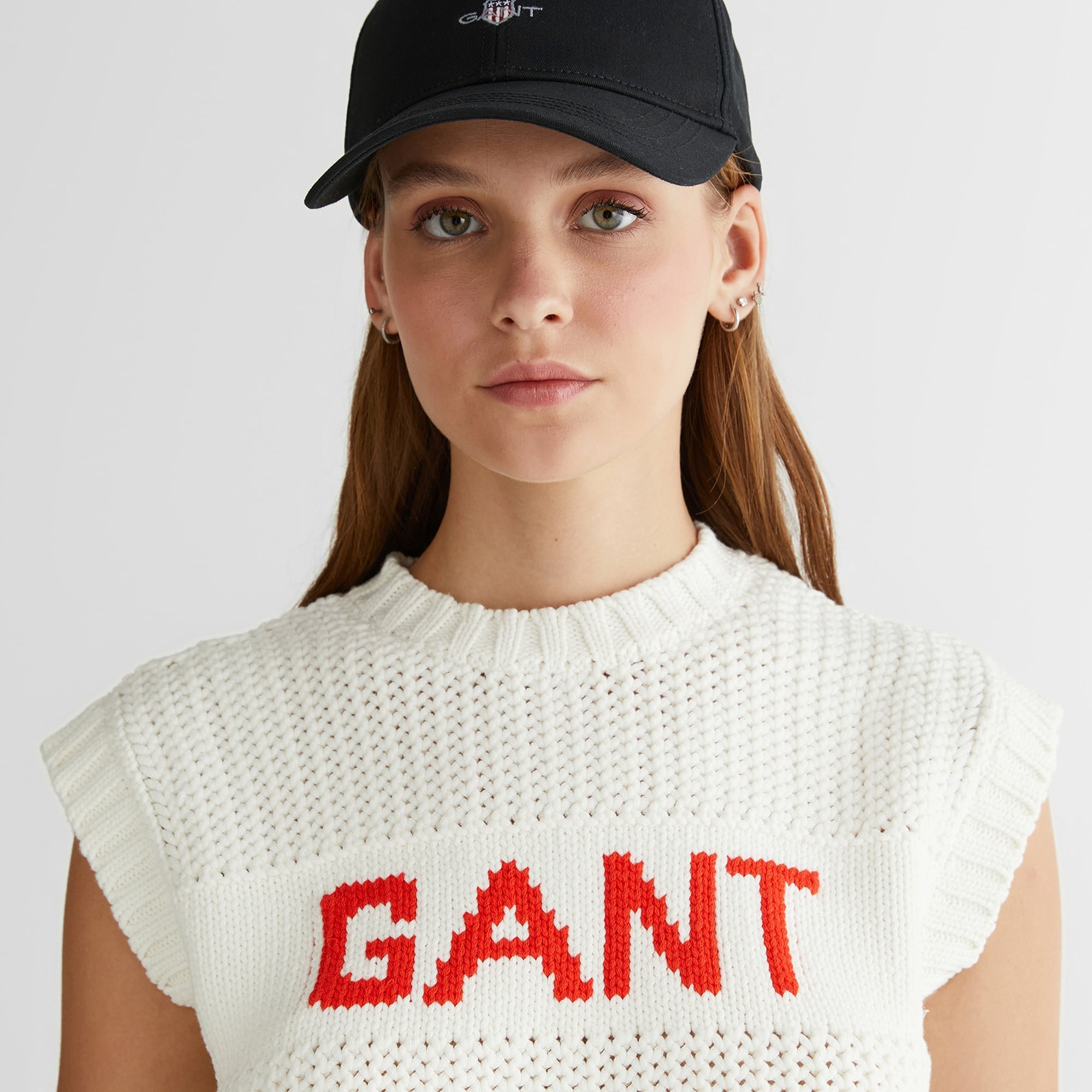 GANT Kadın Krem Bisiklet Yaka Logolu Triko