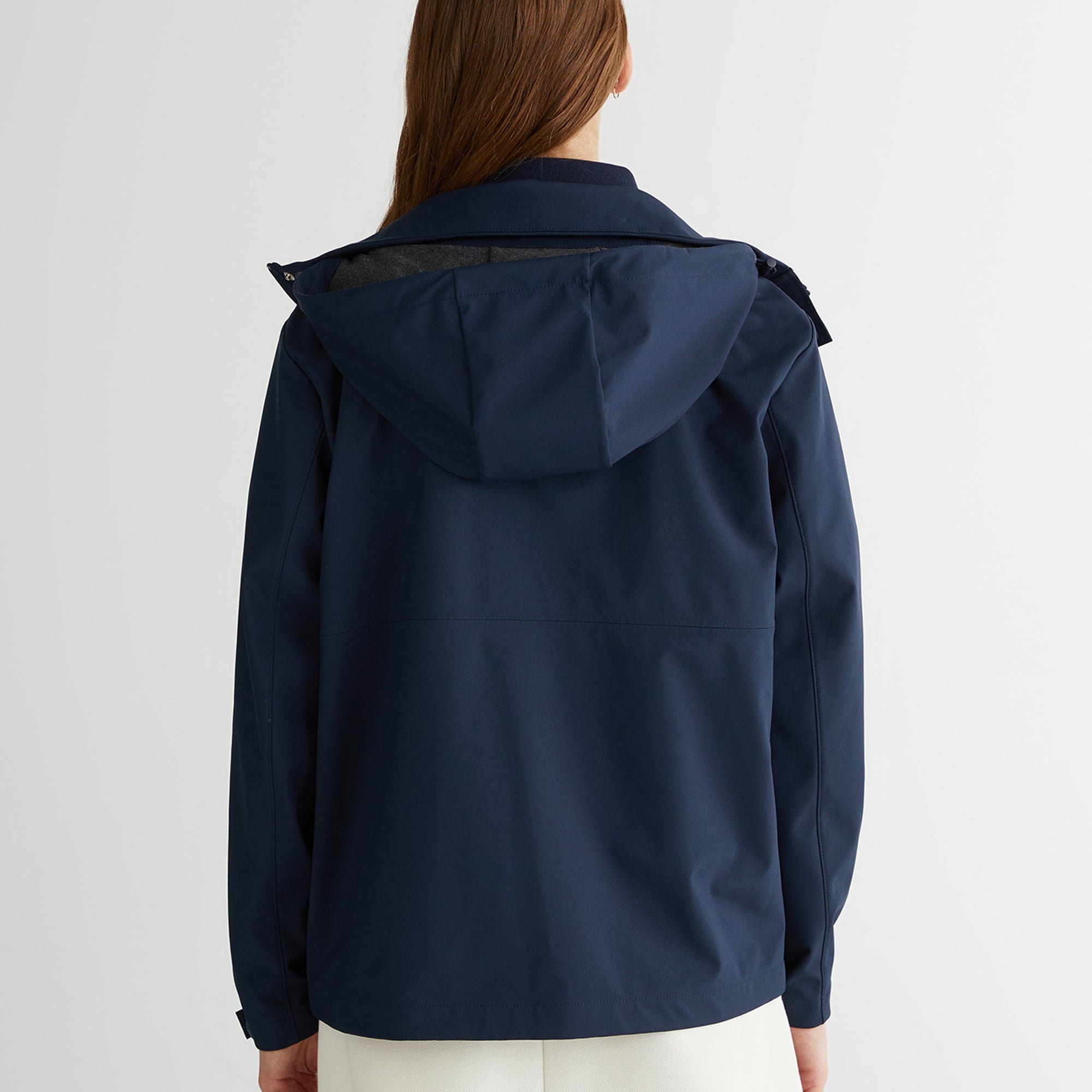 GANT Kadın Lacivert Kapüşonlu Logolu Ceket