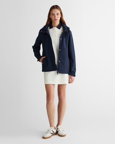  GANT Kadın Lacivert Kapüşonlu Logolu Ceket