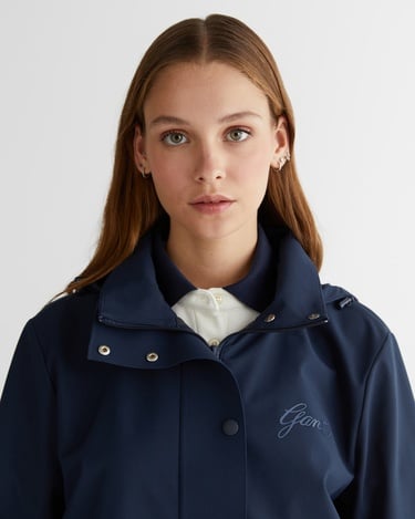  GANT Kadın Lacivert Kapüşonlu Logolu Ceket