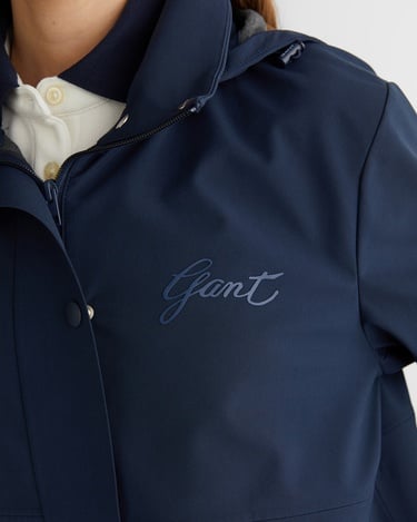  GANT Kadın Lacivert Kapüşonlu Logolu Ceket