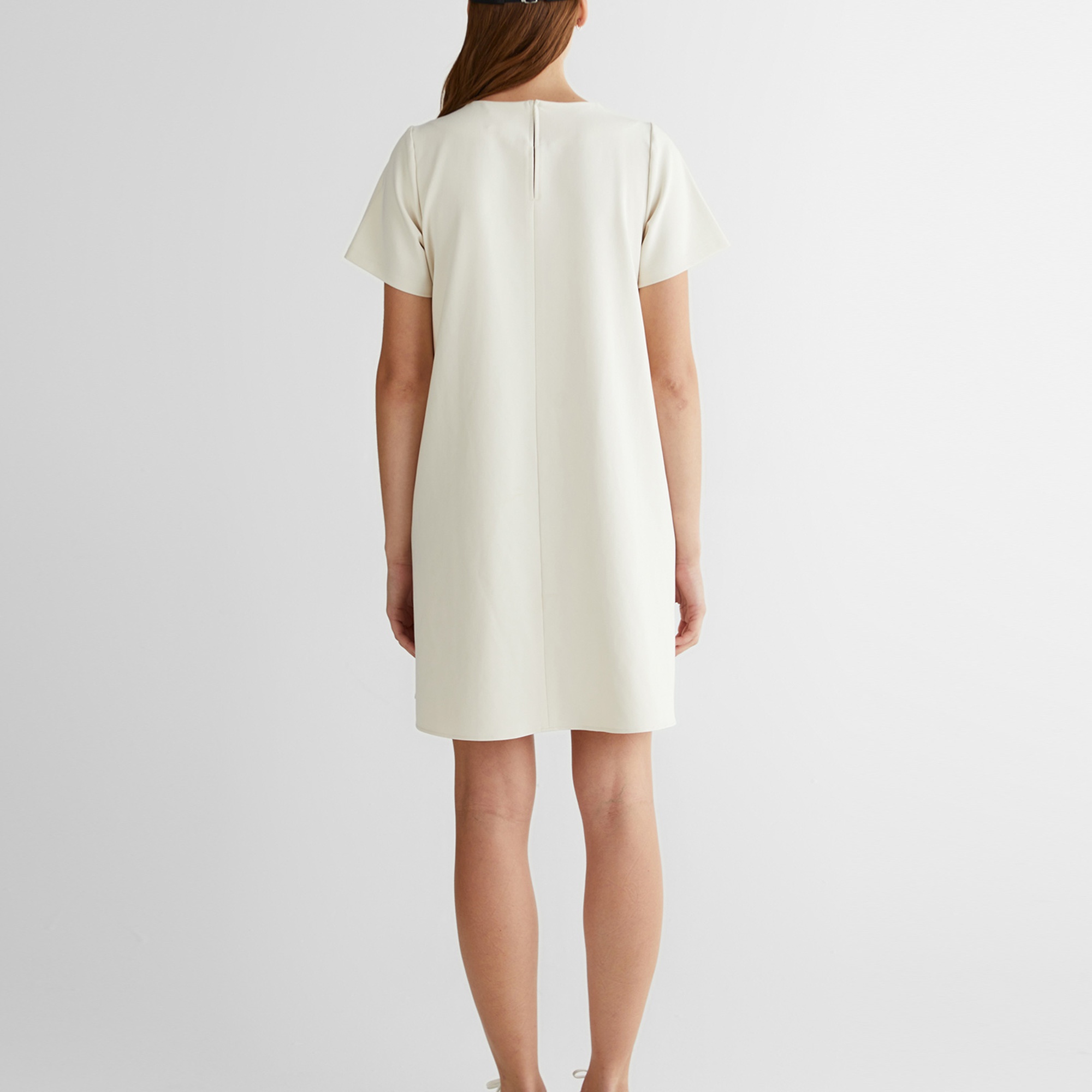 GANT Kadın Krem Bisiklet Yaka Logolu Elbise