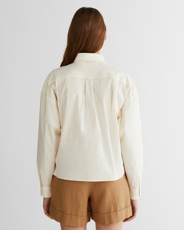  GANT Kadın Krem Klasik Yaka Logolu Gömlek