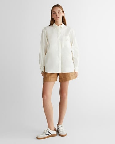  GANT Kadın Krem Klasik Yaka Gömlek