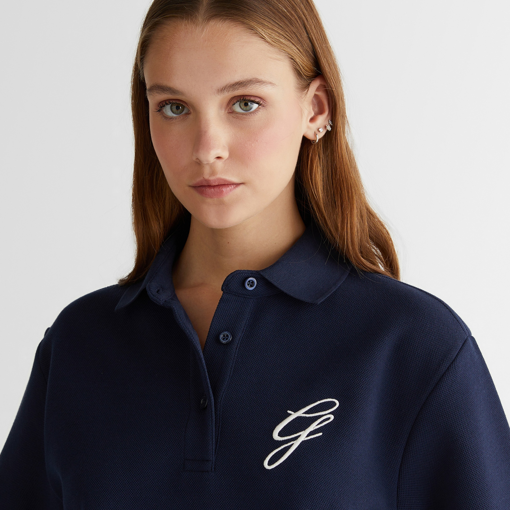 GANT Kadın Lacivert Logolu Polo