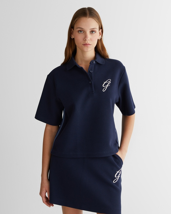  GANT Kadın Lacivert Logolu Polo