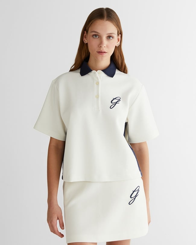  GANT Kadın Krem Logolu Polo