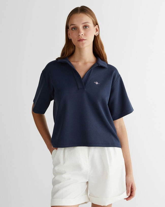  GANT Kadın Lacivert Logolu Polo